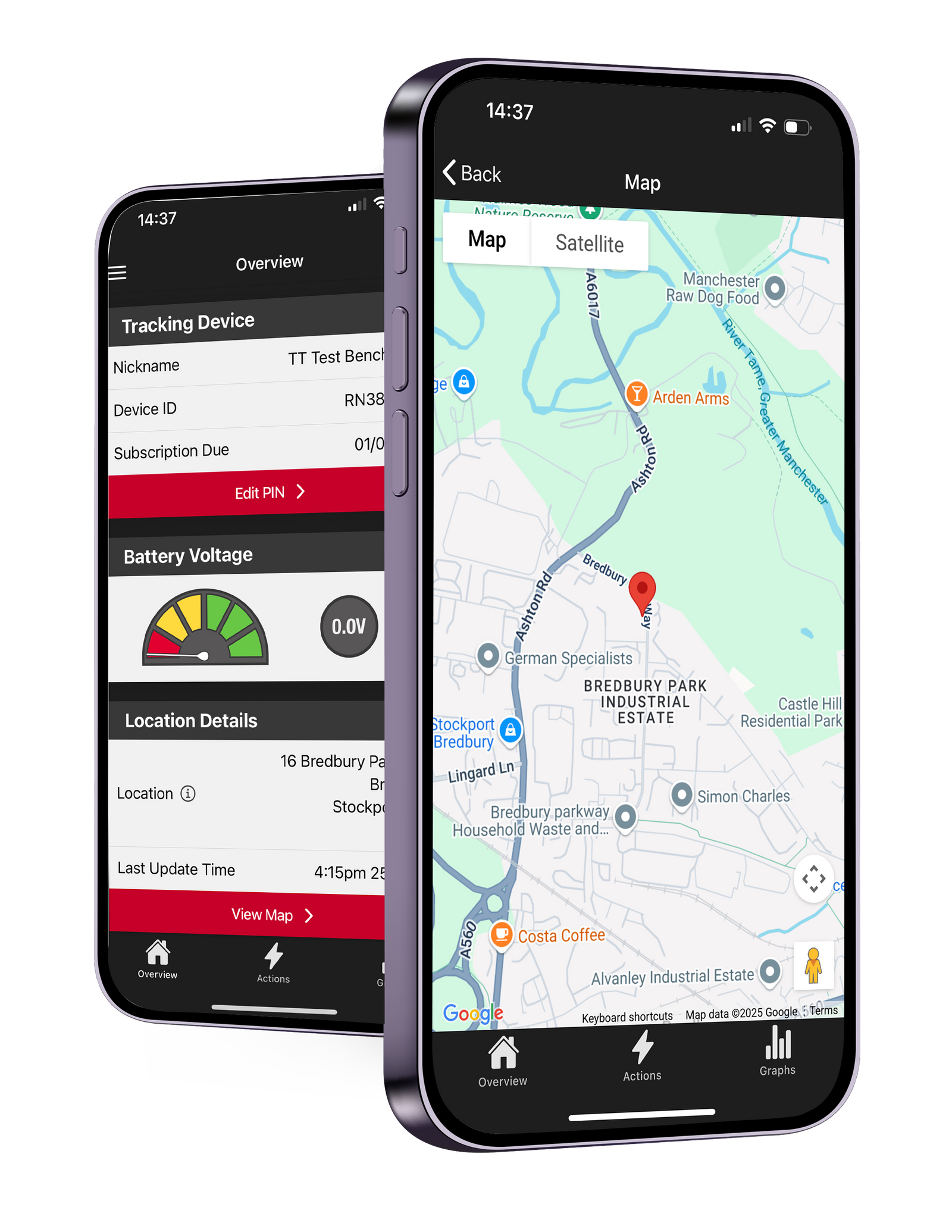 Moving Intelligence app on a smart phone